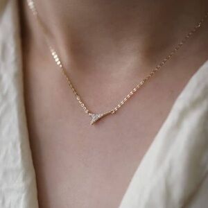 925 Sterling Silver Gold plated Eiffel Tower Pendant Necklace